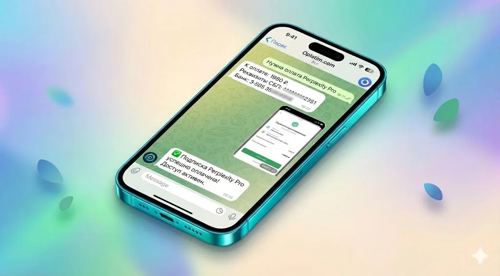 Оплата Perplexity через телеграм бот Oplatim инструкция