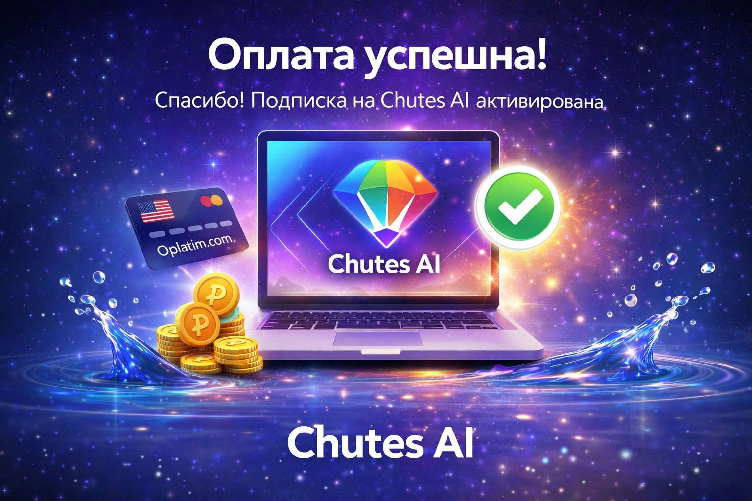 Успешная подписка Chutes AI