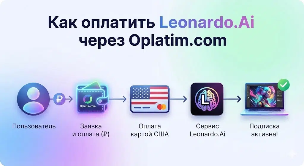 Оплата Leonardo Ai через посредника oplatim.com
