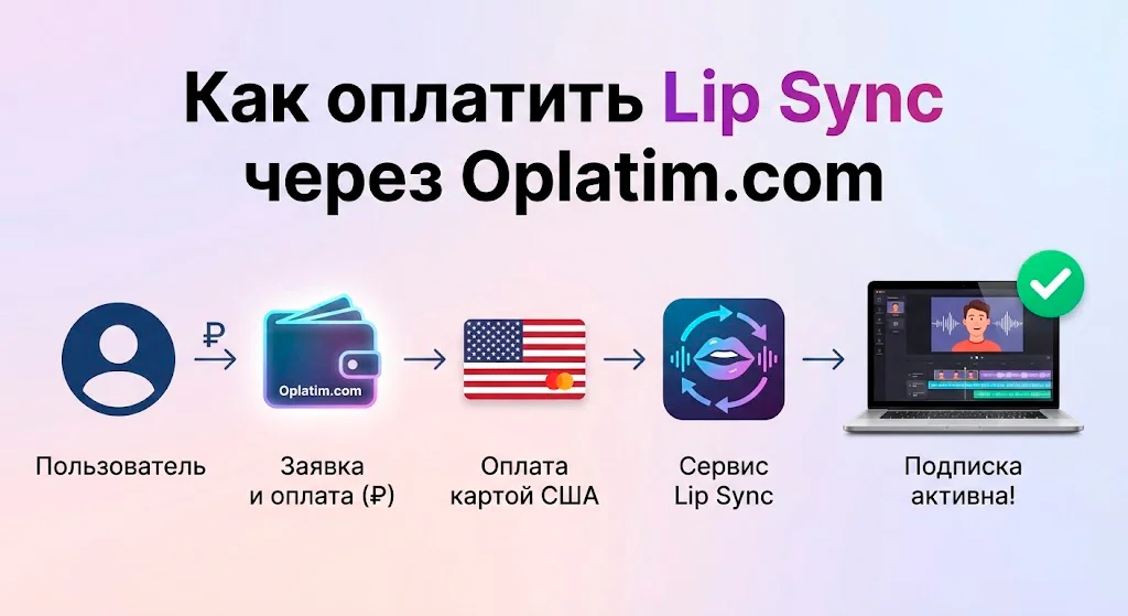 Оплата lipsync через посредника
