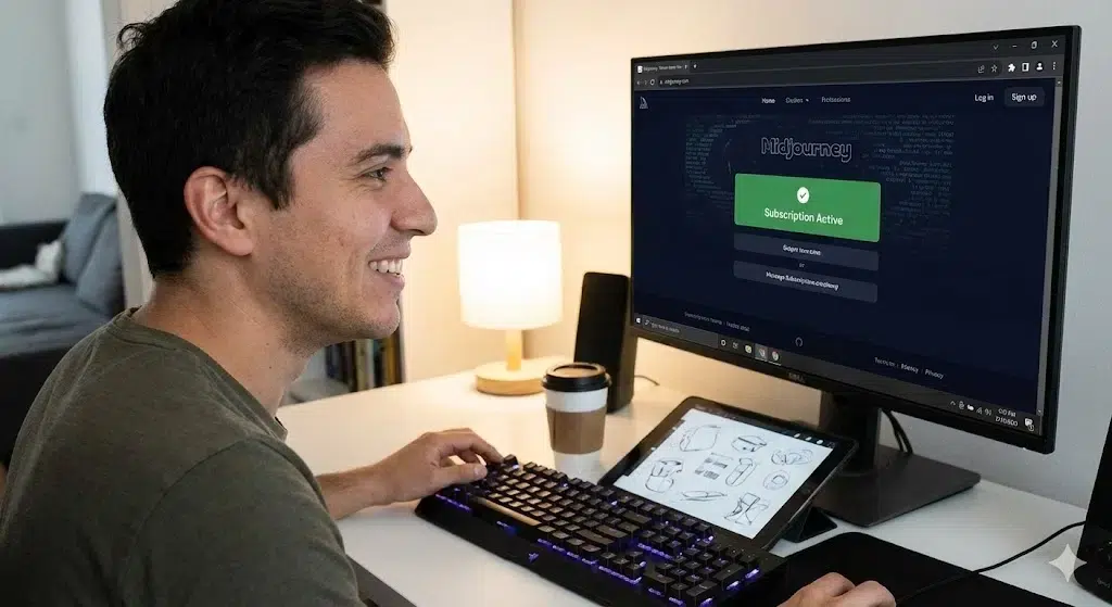 Успешная подписка Midjourney