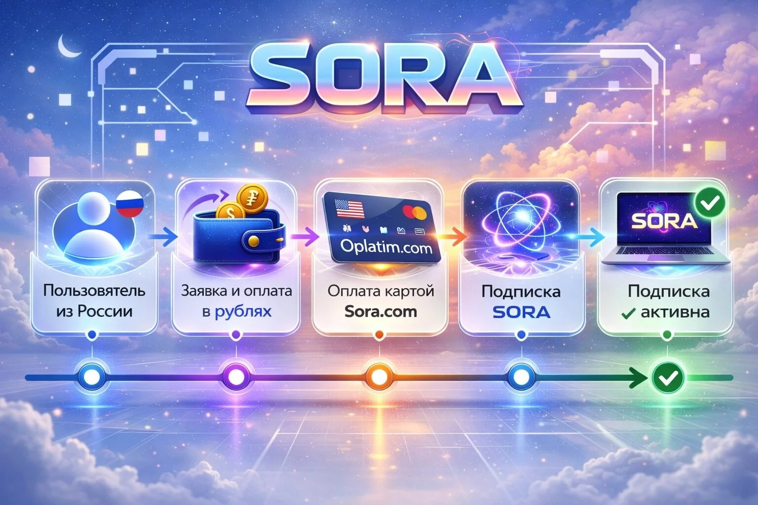 Оплата Sora через посредника oplatim.com