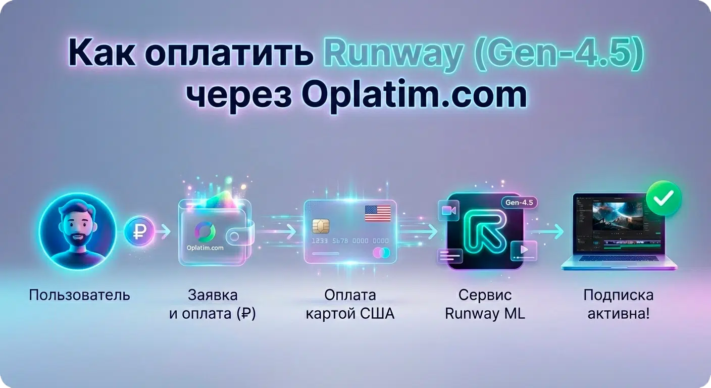 Оплата Runway через посредника