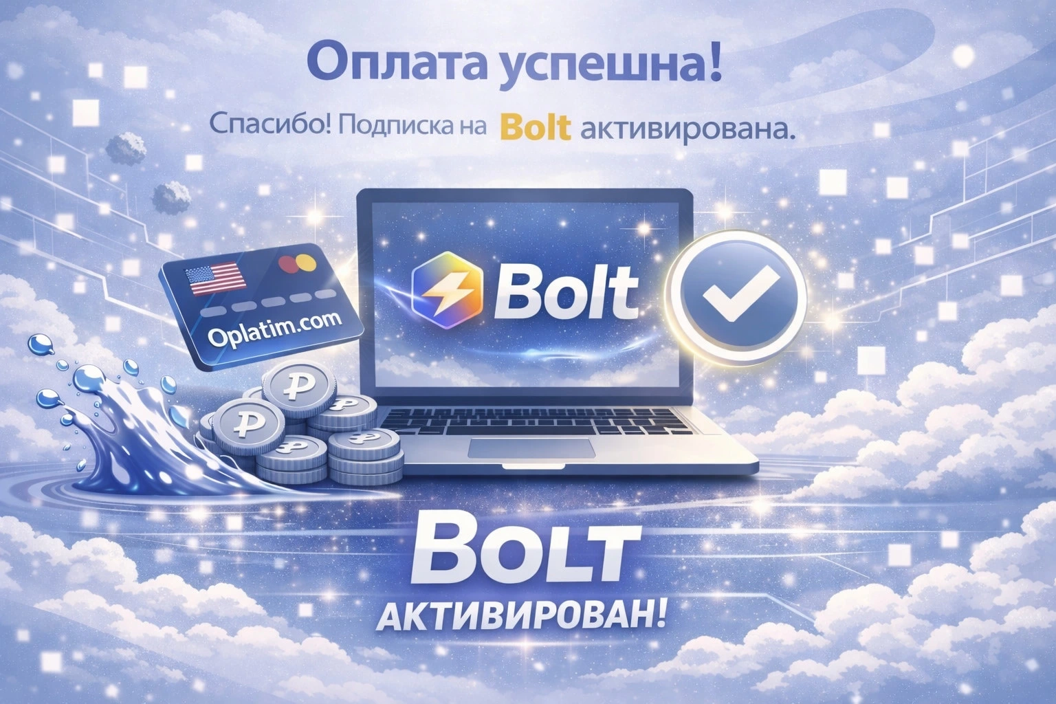 Успешная подписка Bolt AI