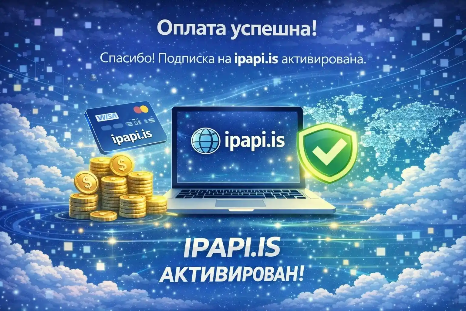 Успешная подписка ipapi