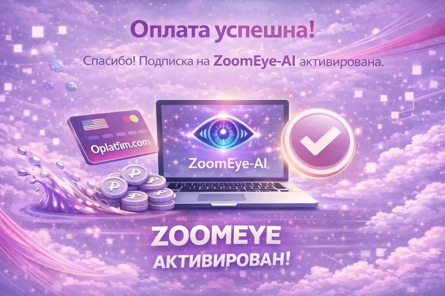 Успешная подписка ZoomEye AI
