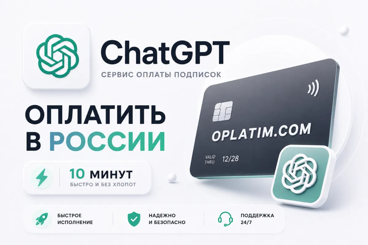 Подписка ChatGPT в России, оплата из РФ за 10 минут