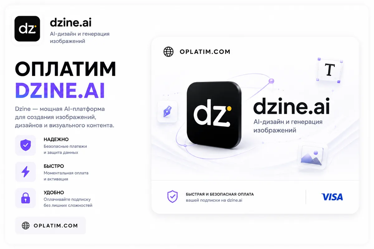 Оплатить подписку Dzine из России картой МИР