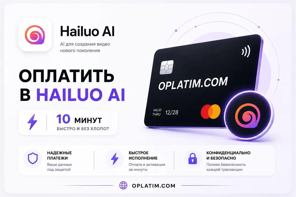 Оплатить подписку Hailuo AI из России картой МИР
