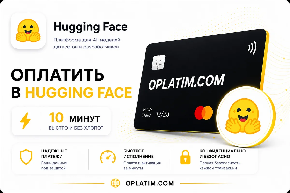 Оплатить подписку Hugging Face из России картой МИР