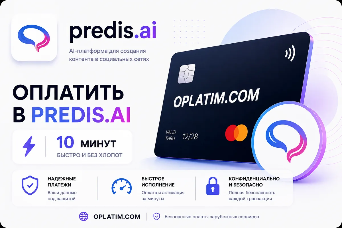 Оплатить подписку Predis.ai из России картой МИР
