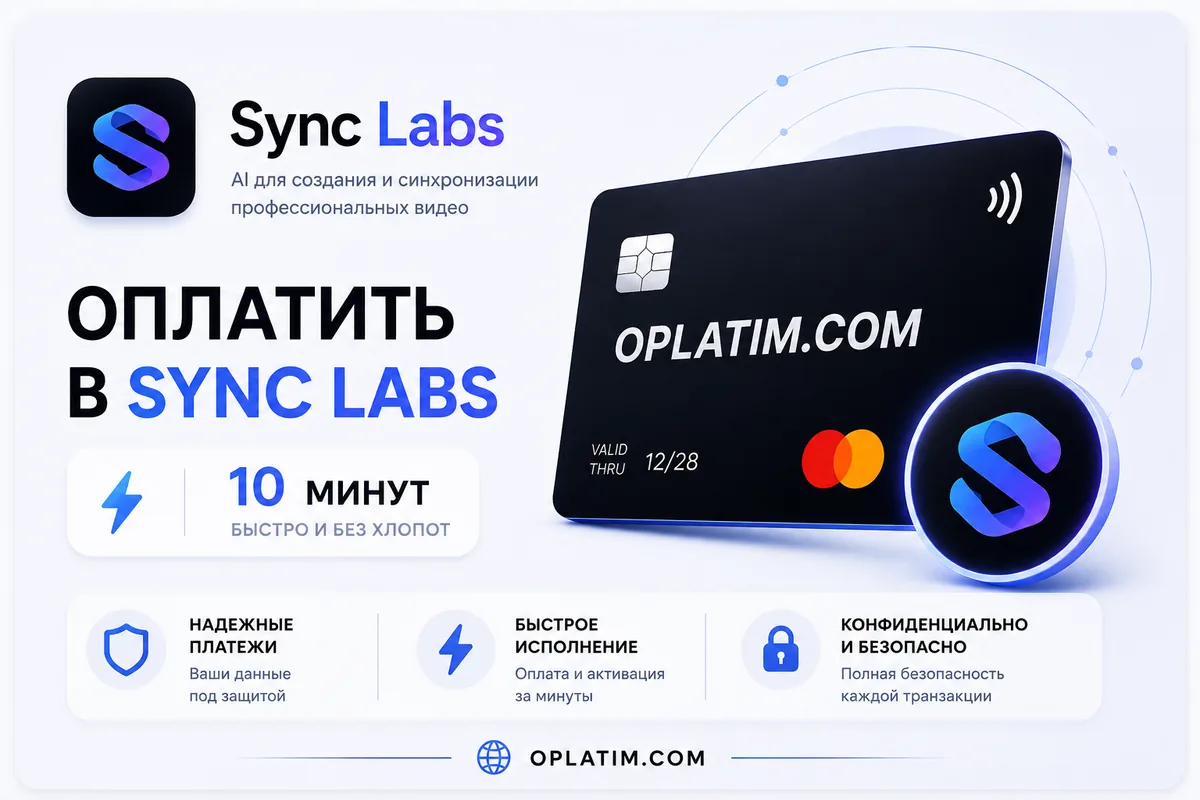 Оплатить подписку Sync Labs из России картой МИР
