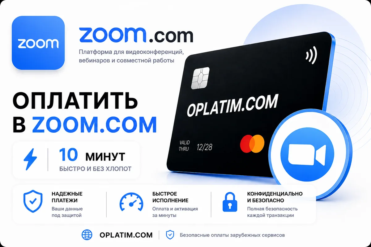 Оплатить подписку Zoom из России картой МИР