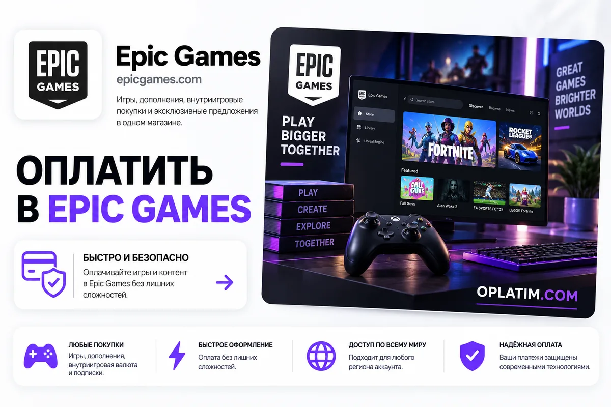 Оплата Epic Games из России