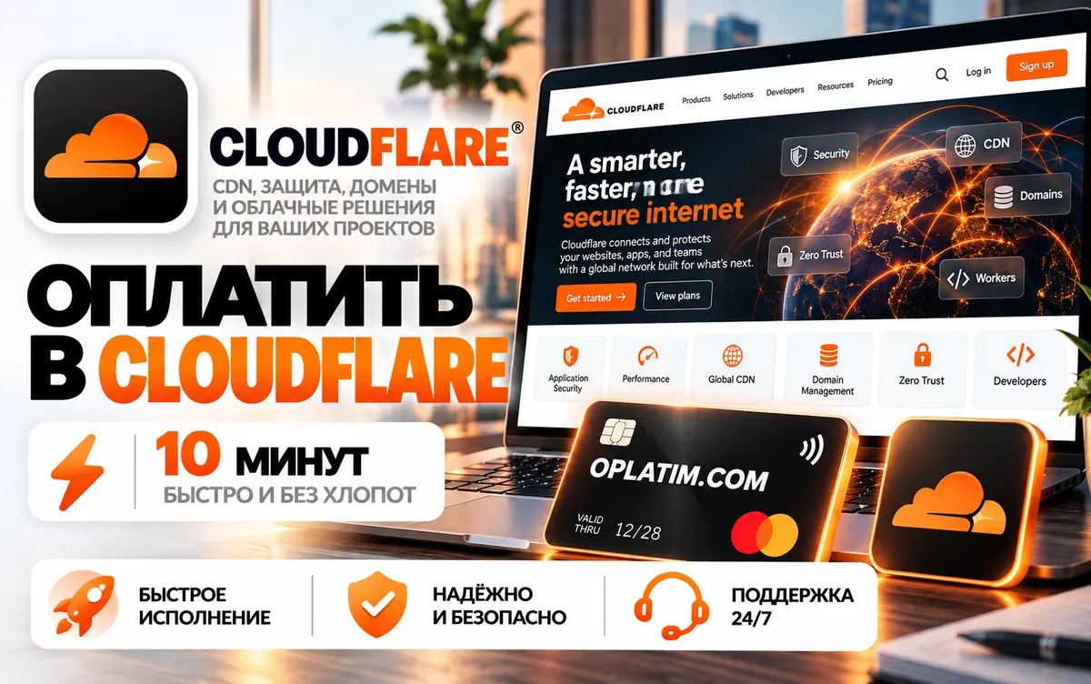 Оплата Cloudflare из России картой РФ